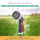 Garden Lawn Hose Nozzle Head Water Sprayer Red - 8 SPRAY PATTERNS~