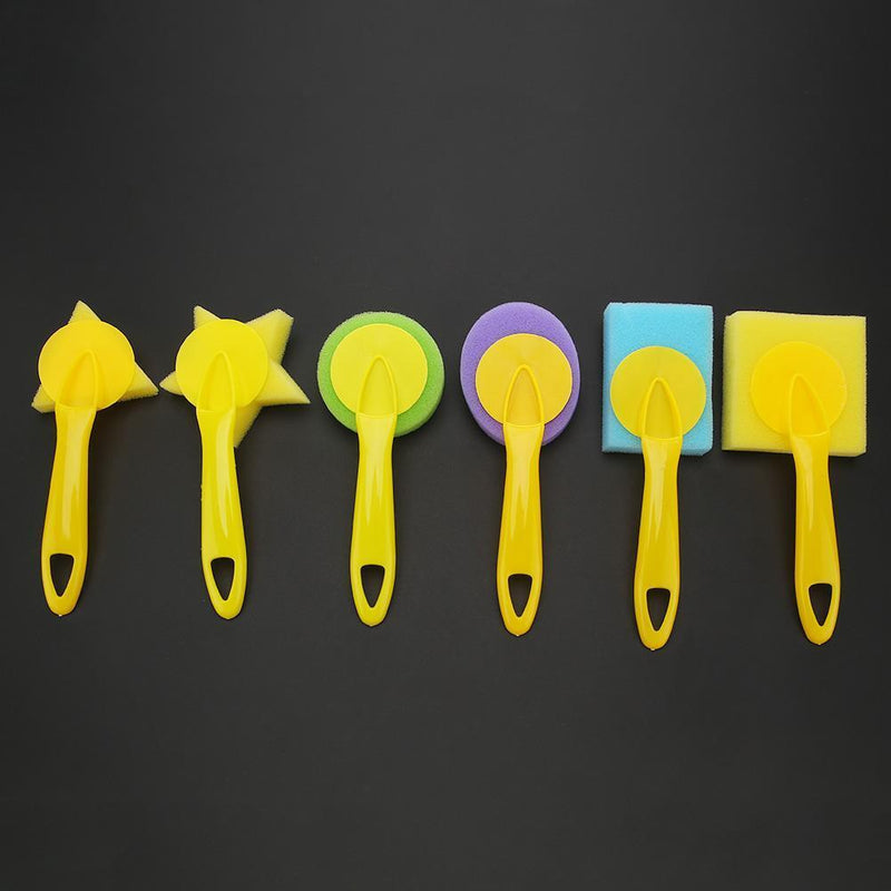 Hillrong -6pcs/Set Geometric Sponsors Bristle Seal Signs Bristle Kid Gra