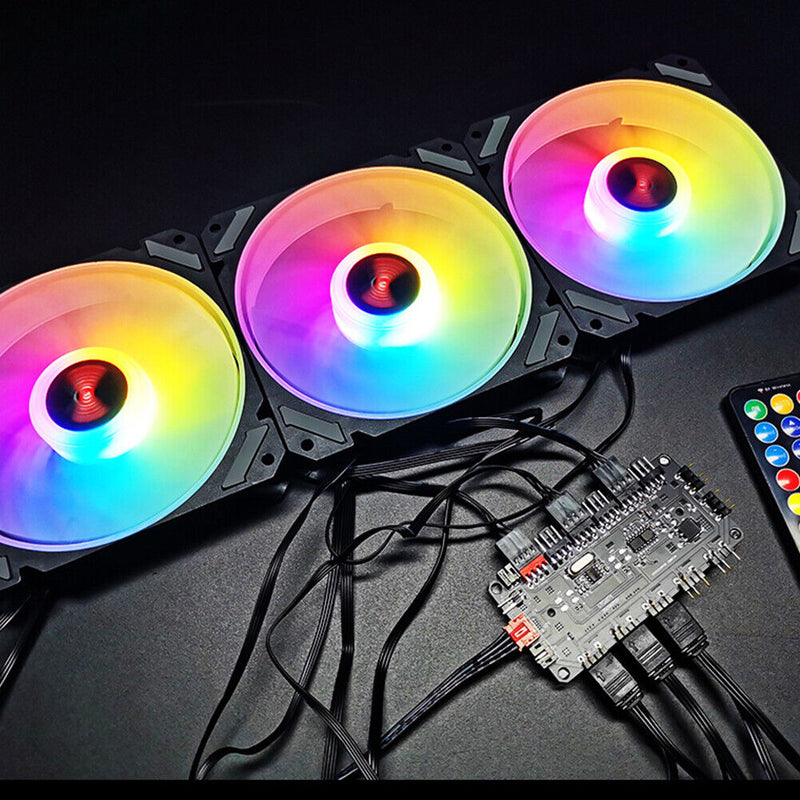 COOLMOON ARGB Cooling Fan Temperature Control 5V Computer Cooler RGB Case Fan