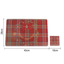 12pcs Christmas Placemat Ornament for Home Kitchen Table Desk Mat Christmas Gift