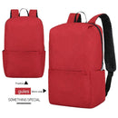 Solid Color Backpacks Oxford Cloth Big Waterproof Sport Knapsack (Dark Red)