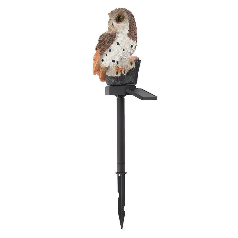 5pcs Solar Power LED Waterproof Garden Landscape Owl Lawn Ligh(Light Brown)