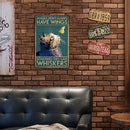 Retro Cat Butterfly Metal Plate Painting for Bar Pub Tin Plaques Wall Sign