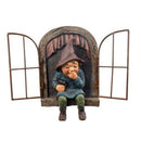 Naughty Garden Gnome Statue Elf Out The Door Tree Hugger Home Yard Decor U hot.