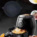 Silicone Air Fryer Liner Non-Stick Fryer Basket Steamers Oil Mat (Black) Newly