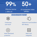 Ice Silk Hanging Ear Face Neck Scarf UV Protection Gaiter Bandana (White) Newly