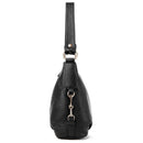 Women Bag Soft PU Leather Messenger Totes Handbags Shoulder Bags(Black)
