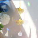 #A Crystal Wind Chime Prism Lotus Ginkgo Four Leaves Dream Catchers Curtain Deco