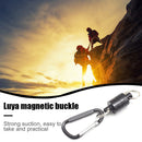 Magnetic Buckle Portable Carabiner Lure Magnet Hanging Clasp Holder (Black)