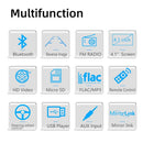 JSD-3001 Single DIN Car Stereo 4.1 inch Touch Screen FM Radio + AUX Cable