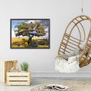 DIY Mosaic Rhinestone Drawing Tree House Full Drill Diamond Painting Home Decor