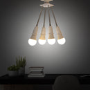 White E27 Lamp Base Adjustable Rotary LED Light Bulb Socket Holder (4-head)