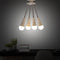 White E27 Lamp Base Adjustable Rotary LED Light Bulb Socket Holder (4-head)