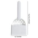 Cat Litter Scoop Kitty Litter Sifter Scoop with Caddy Holder (White+Grey) Newly