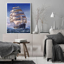 Oil Paint By Numbers Picture DIY Drawing Painting Abstract Boat Art Crafts