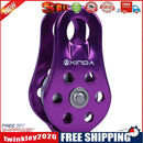 Rock Climbing Pulley Aluminum Bearing Lifting Fixed Rope Equipment (Purple)
