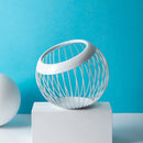 Style Modern Home Storage Basket Woven Iron Wire Hollow Storage Fruit Plate
