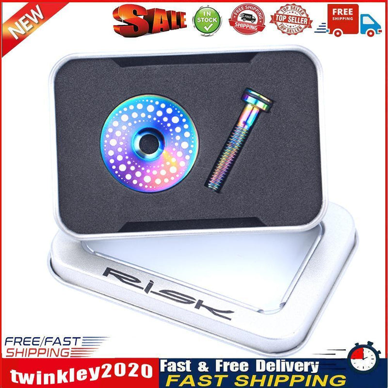 RISK Alloy MTB Road Bike Front Headset Cap Stem Bolt Cover (Multi Round) Newly