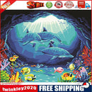 Painting By Numbers Kit DIY Sea Dolphin Hand Painted Canvas Oil Art Picture