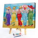 Paint By Numbers Kit DIY Women on Beach Colouring Oil Art Picture Craft