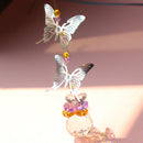 Suncatcher Crystal Metal Butterfly Candlestick Pendant Prism Hanging Lamp Decor