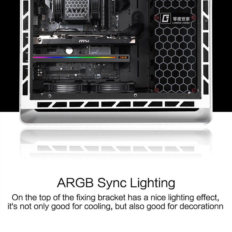 PC Case Cooling Fan 5V 3Pin Computer Ventilador ARGB 3 Fans Heatsink Radiator