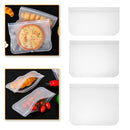 Silicone Food Storage Bag Freezer Pocket Refrigerator Pouch Sandwich Bags