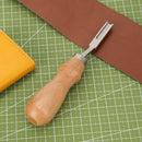 Practical Leather Edge Cutting Wide Shovel Wood Handle DIY Leather Carving Tools