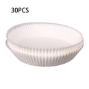 30pcs Air Fryer Steamer Paper Liners Baking Oil Paper Mat (White 16x4.5cm) Newly