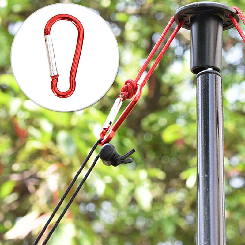 10pcs Spring Aluminum Backpack Carabiner Hiking Camping Hang Holder Clip Buck