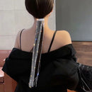 Shine Full Rhinestone Hairpins Long Tassel Crystal Wedding Bling Hair Clips