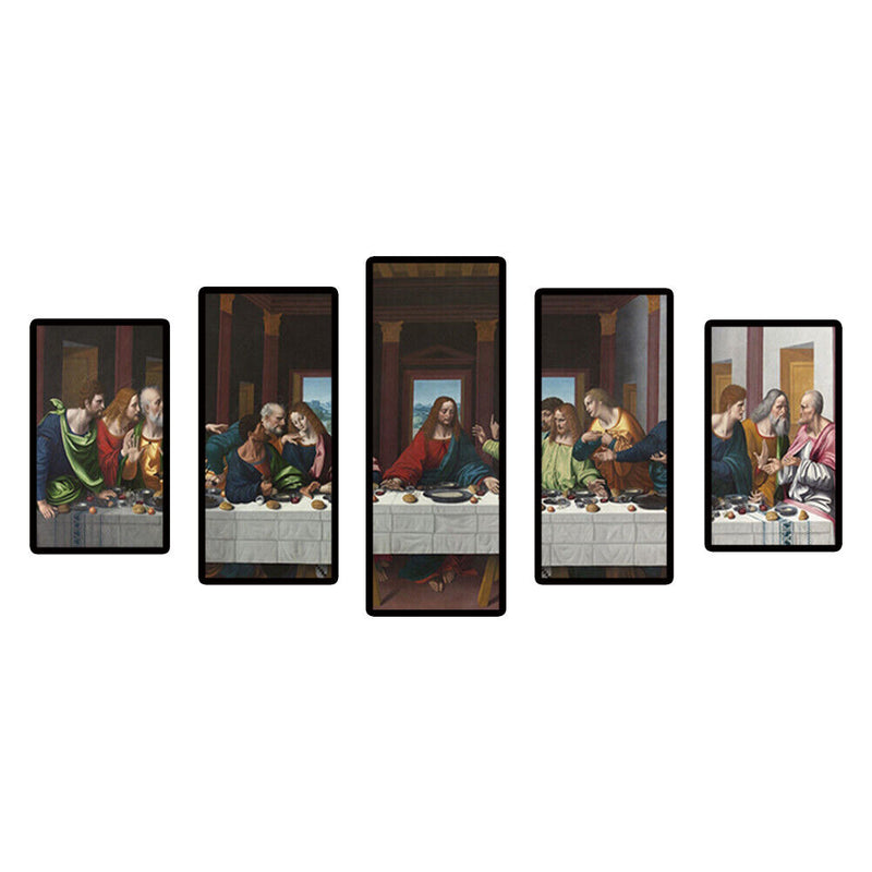 Full Cross Stitch 11CT Cotton DIY 5 Panels The Last Supper Handmade Stamped Gift