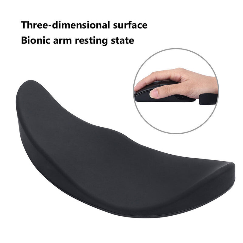 Mouse Pad Soft Silicone Wrist Rest Mouse Mat for Gaming Office PC (Black) Newly