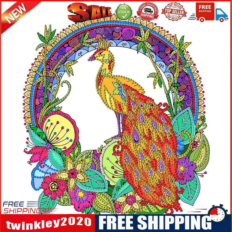 Part Drill Special Shaped DIY Flower Peafowl Rhinestones Diamond Painting