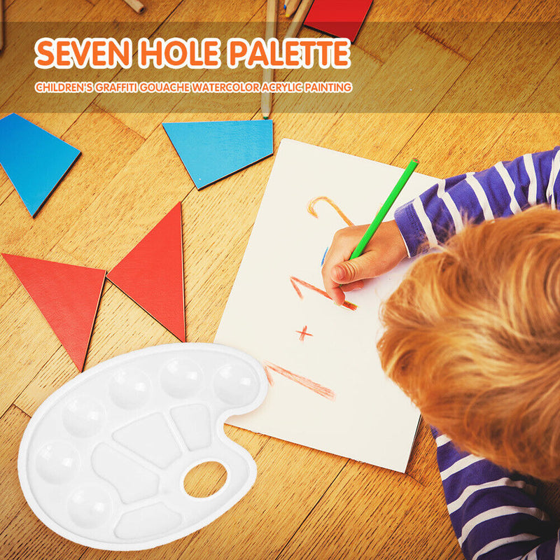Plastic Palette Art Drawing Tray for Oil Watercolour White Painting Pallet