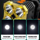 4LED Strong Headlight Flashlight USB Rechargeable Waterproof Camping