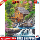 5D Diamond Painting Kit House Waterfall Full Round Drill Rhinestone DIY Art