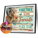 5D DIY Diamond Painting Kits Full Round Drill Elk Mosaic Wall Christmas Picture