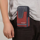 Men Oxford Cloth Belt Bags Zipper Reflective Striped Fanny Pack (Orange)
