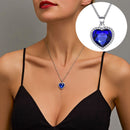 Blue Crystal Heart Forever Pendant Heart of Ocean Women's Necklace Titanic