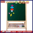 Children Drawing Painting Board Colorful Wood Bracket Double-Sided Folding