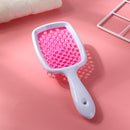 Wide Teeth Air Cushion Combs Scalp Massage Brush Hollow Grid Comb (Red) Newly