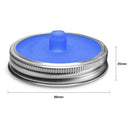 Wide Mouth Mason Jar Lids Silicone Seal Cover Pickles Ferment Cap (Blue) Newly