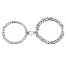 Men's Magnet Attraction Bracelet Stainless Steel Couples Bracelets Heart Shaped