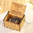 Retro Exquisite Wooden Hand Cranked Music Box Home Crafts Ornaments (B)