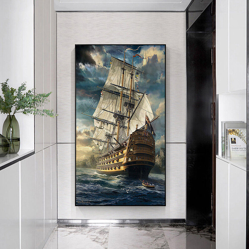 5D Diamond Embroidery Sea Sailboat Mosaic Home Decor Drawing for Wall Gifts