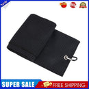 Golf Towel 41x54cm Tri-Fold Microfiber Waffle Towel Sweat-absorbent (Black)