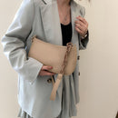 Women Solid Evening Clutch Shoulder Handbags PU Leather Totes Bags (Khaki)