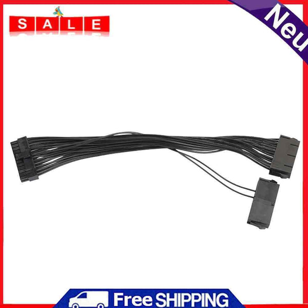 ATX Mining 30cm 24 Pin Dual PSU Extension Cable for Computer