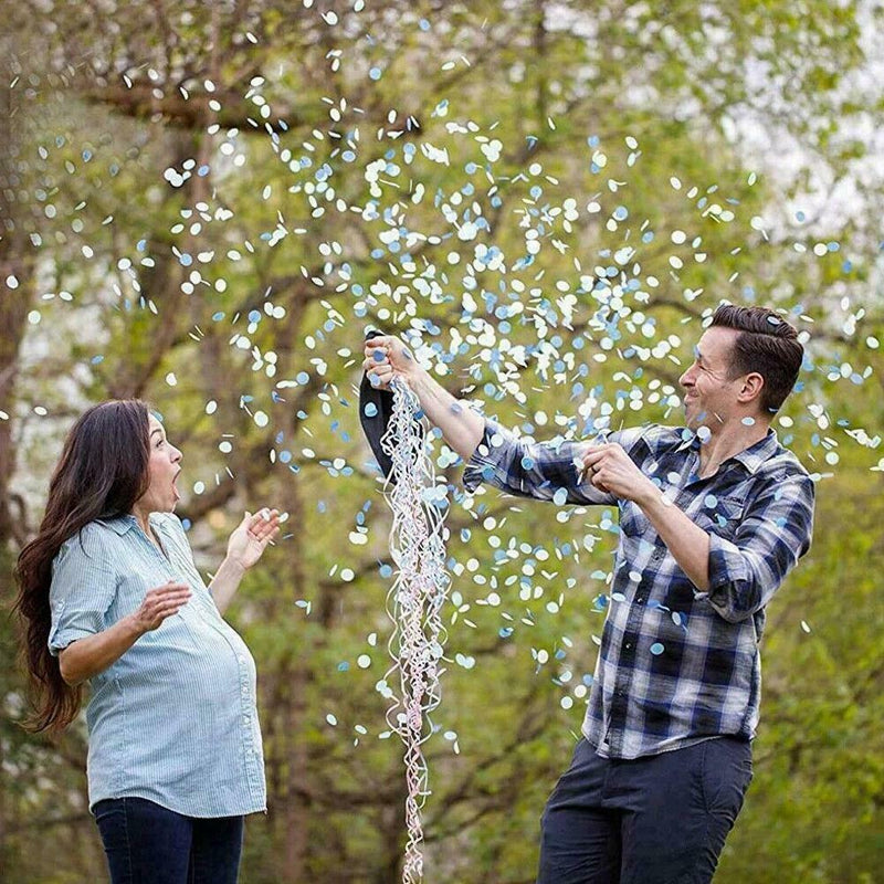 36" Large Black Gender Reveal Balloon Oh Baby Boy Girls Confetti I0M0 T5F5